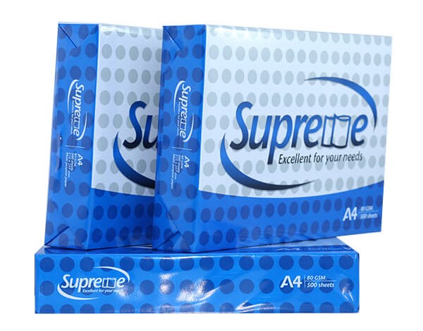 Giấy in A4 Supreme 80gsm - Giấy chất lượng cao cho bản in rõ nét, chuyên nghiệp.