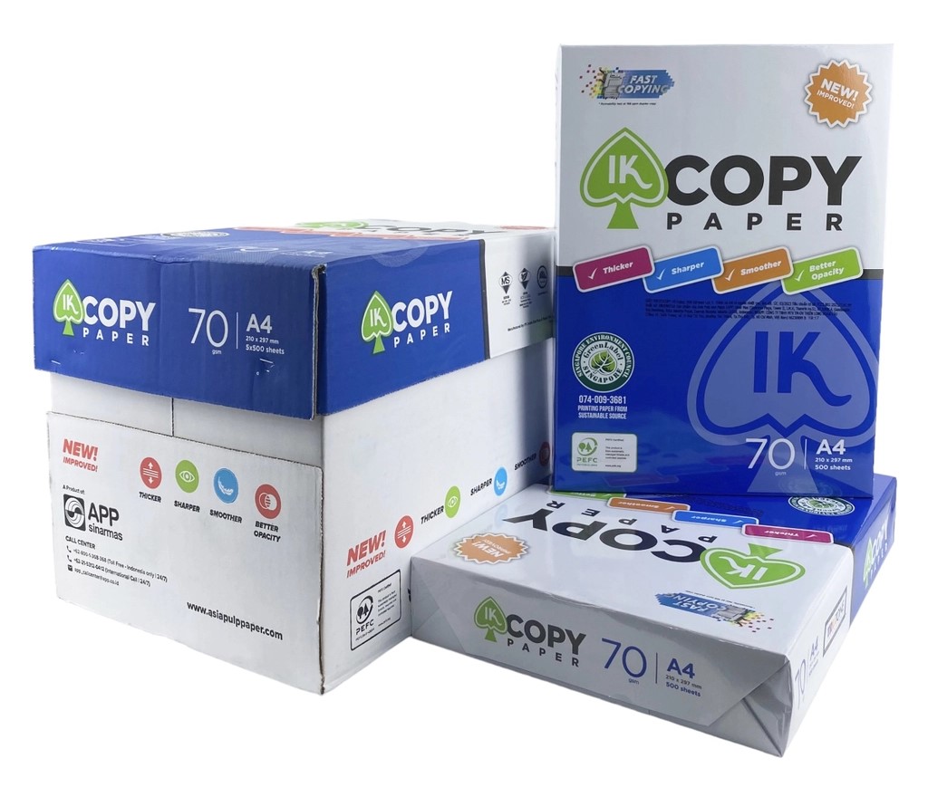 Giấy Photo IK Copy A4 70gsm - Nhẹ, phù hợp in ấn hàng ngày, đánh giá cao độ bền