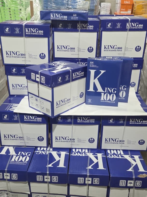 Tổng kho phân phối sỉ giấy a4 Giấy A4 King100 Nghệ An (70gsm) Giấy Hiếu Hưng